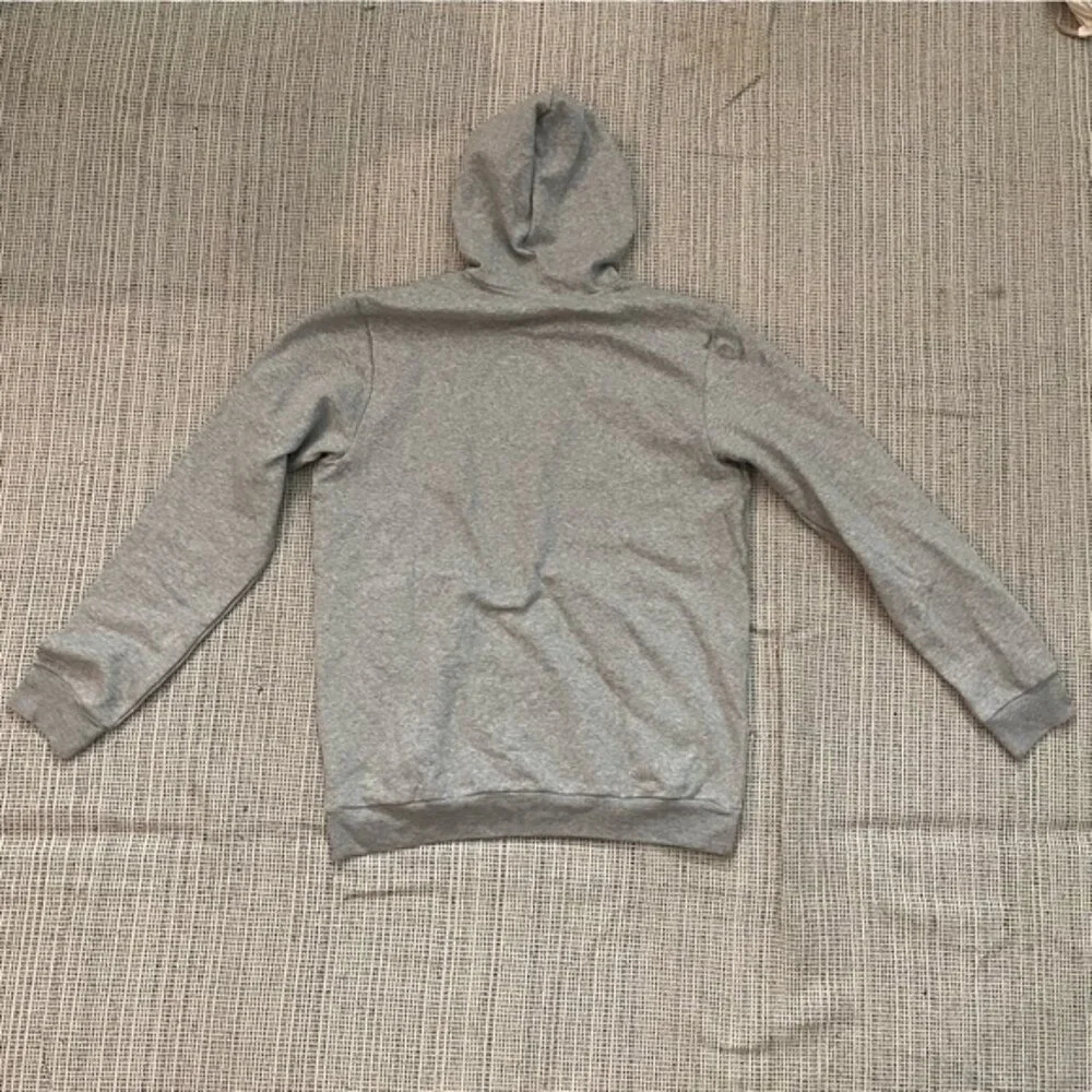 ADIDAS Men's Essentials Fleece Hoodie Size L In Medium Grey Heather/Black